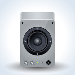 Loudspeaker realistic vector icon
