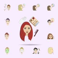 hair color change colored icon. Beauty, anti-aging icons universal set for web and mobile