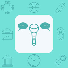 Interview vector icon sign symbol