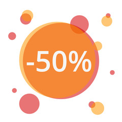 50% off Sale labelillustration
