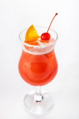 summer lemonade on the white background