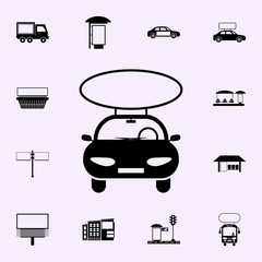 billboard on car icon. Billboards icons universal set for web and mobile