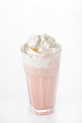 strawberry cocktail with whipped cream
