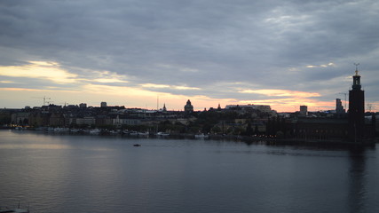 Obraz na płótnie Canvas stockholm sunset 16:9 ratio