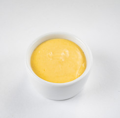 mustard sauce in the bowl