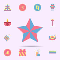Fototapeta na wymiar decorations light star icon. diwali icons universal set for web and mobile