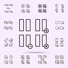 pause, plus, remove, minus sign icon. web icons universal set for web and mobile