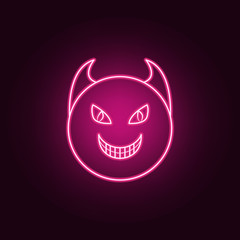 demon autarch neon icon. Elements of Angel and demon set. Simple icon for websites, web design, mobile app, info graphics