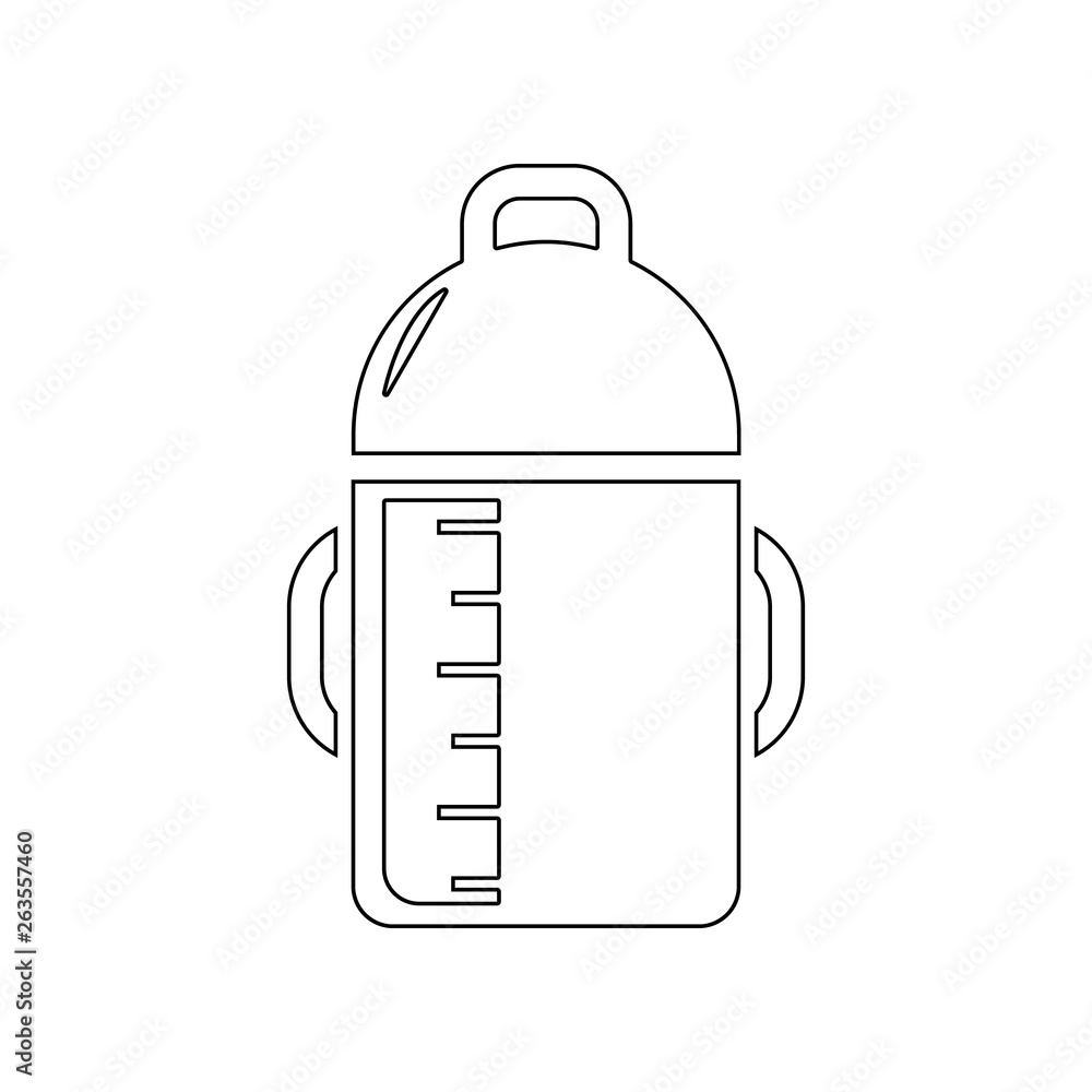 Poster baby bottle icon. element of baby for mobile concept and web apps icon. outline, thin line icon for 