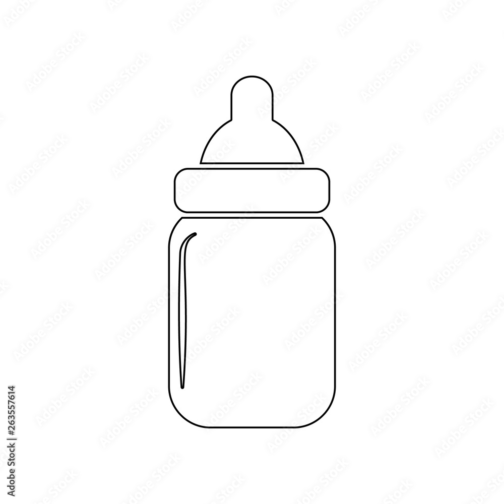 Poster sippy cup icon. element of baby for mobile concept and web apps icon. outline, thin line icon for we
