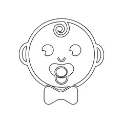 happy boy icon. Element of Baby for mobile concept and web apps icon. Outline, thin line icon for website design and development, app development