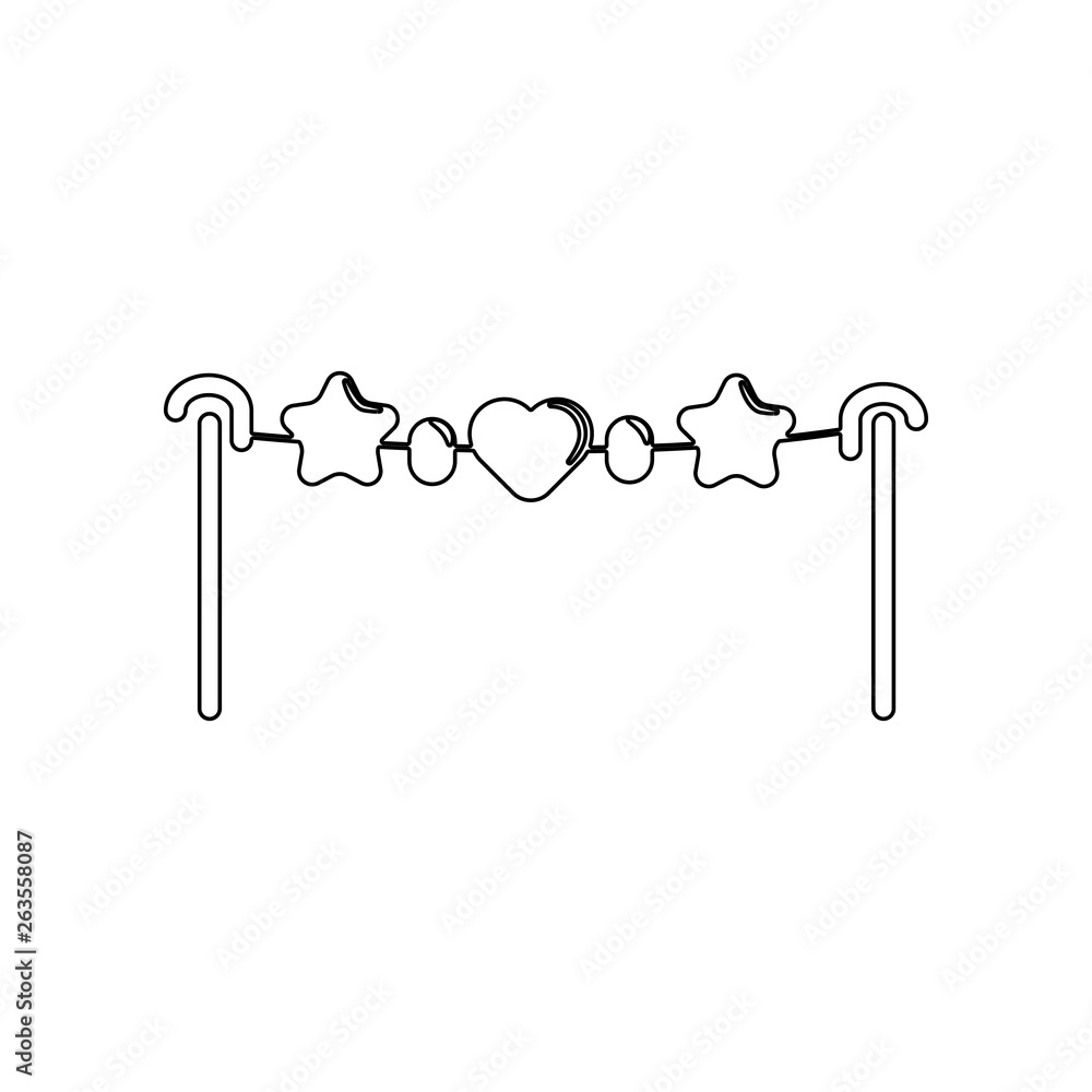 Poster toy over the crib icon. element of baby for mobile concept and web apps icon. outline, thin line ico