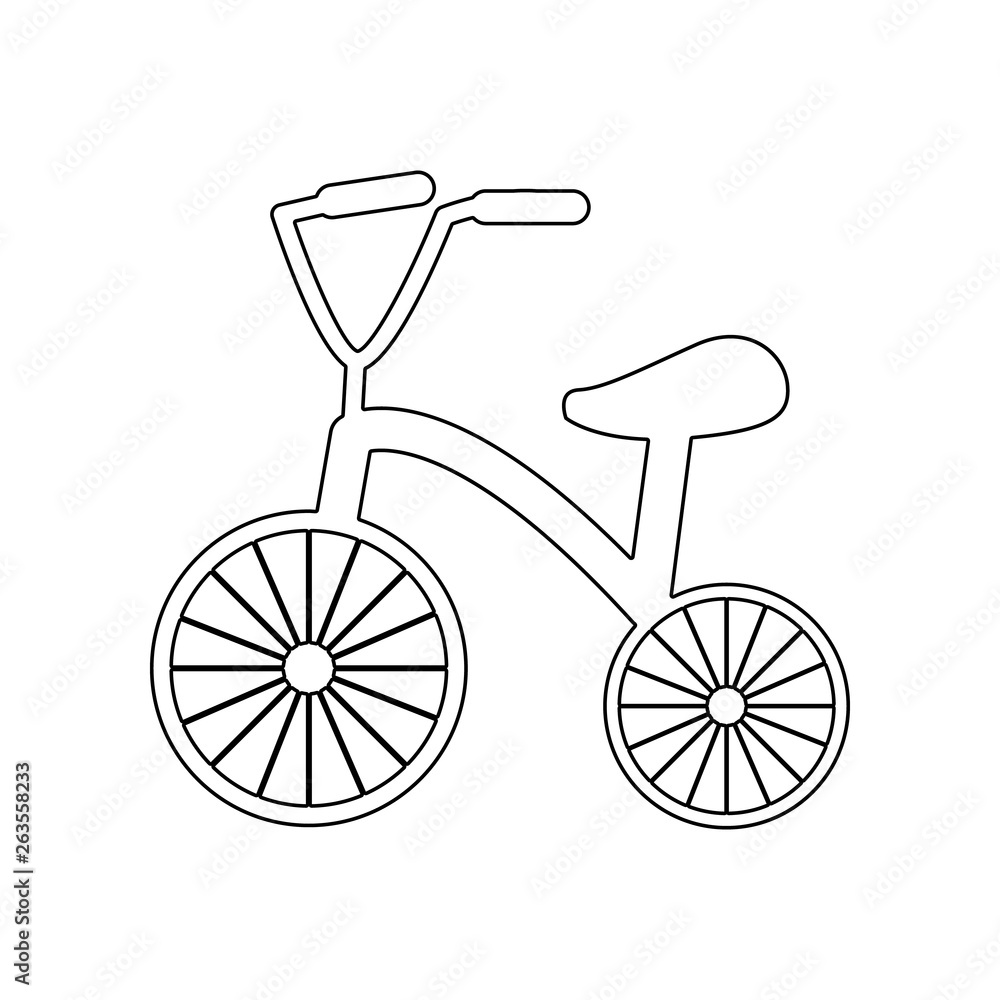 Poster tricycle icon. element of baby for mobile concept and web apps icon. outline, thin line icon for web