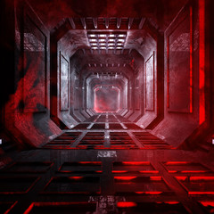concept art of futuristic dark corridor science fiction environment  © archangelworks