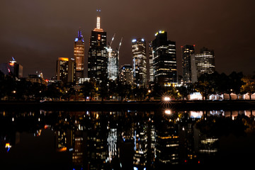 Melbourne CBD night photography 