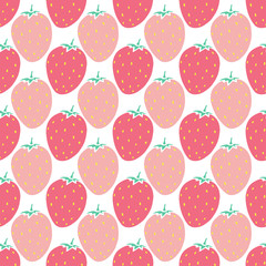 Strawberry seamless background. Strawberries print for textile design. Seamless summer pattern .