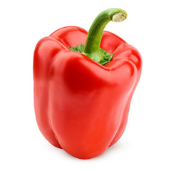 sweet pepper, paprika, isolated on white background, clipping path, full depth of field