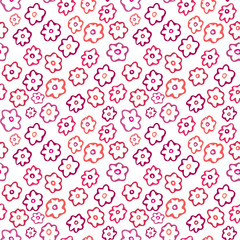 Floral seamless pattern. Simple flower Textile design. Pattern with cute flowers .