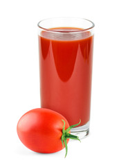 Glass of tomato juice