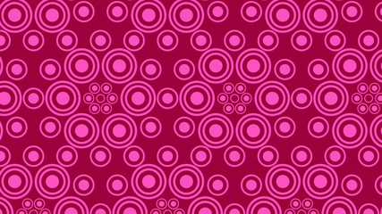 Obraz na płótnie Canvas Pink Seamless Geometric Circle Background Pattern Illustration