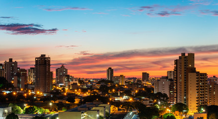 Panoramic view of the city of Bauru. Interior of the State of São Paulo. Brazil.