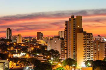 Panoramic view of the city of Bauru. Interior of the State of São Paulo. Brazil.