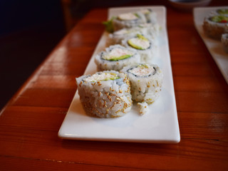 Spicy Tuna Roll Sushi Plate