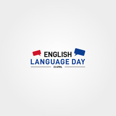English Language Day Vector Design Illustration