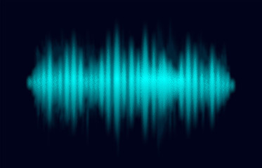 Monochrome printing digital audio equalizer. Abstract vector halftone background. 
