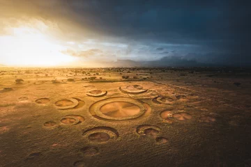 Papier Peint photo autocollant UFO crop circles fait par un ovni