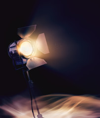 close up of a studio light