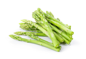 Asparagus isolated on white background. full depth of field