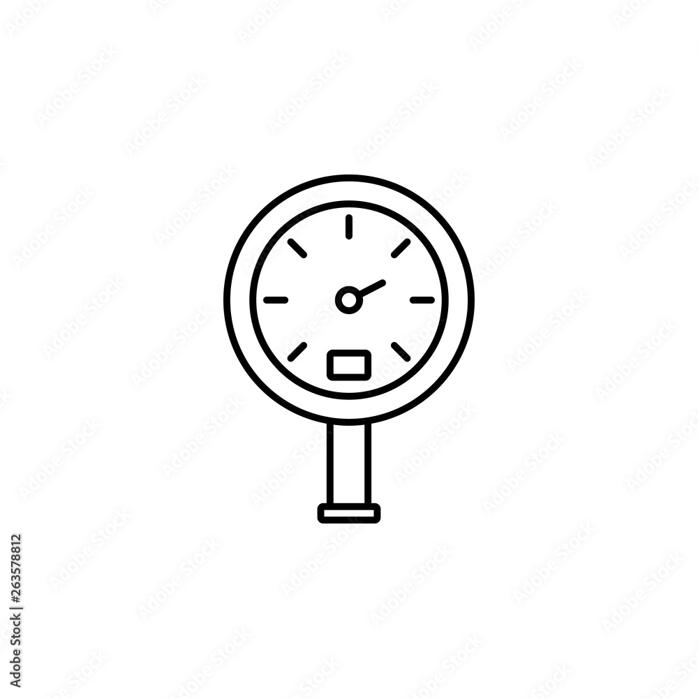 Poster pressure indicator icon. element of plumbering icon. thin line icon for website design and developme
