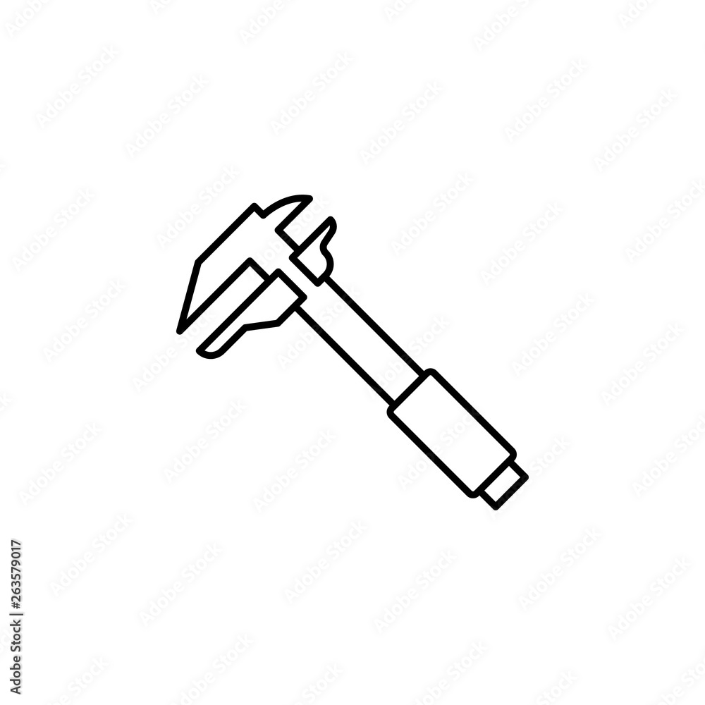 Poster diameter gauge icon. element of plumbering icon. thin line icon for website design and development, 
