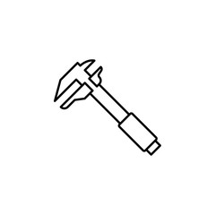 diameter gauge icon. Element of plumbering icon. Thin line icon for website design and development, app development. Premium icon