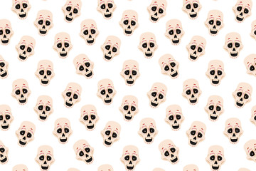 skulls pattern on a white background