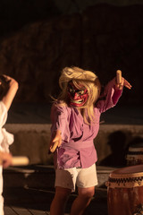 岡山県総社市にて「うら伝説」より鬼関連の日本太鼓演武が勇壮で面白い。