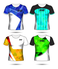 Set of soccer or football jersey template t-shirt style, Design your football club vector illustration