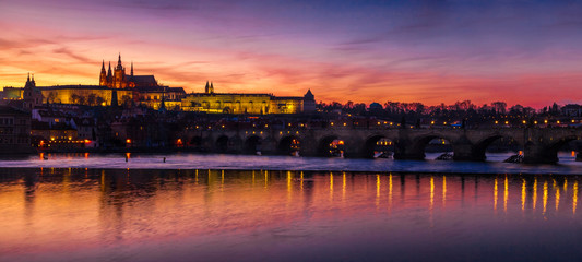 Prague Twilight Panorama