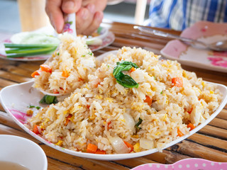  Crab Fried Rice,Ce phung Sea food, restaurant,rayoung,Thailand