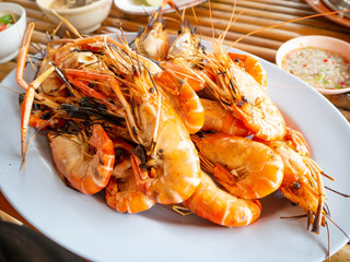 Burnt shrimp,Ce phung Sea food, restaurant,rayoung,Thailand