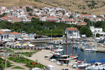 Fototapeta na wymiar Aegean island Bozcaada in Turkey.