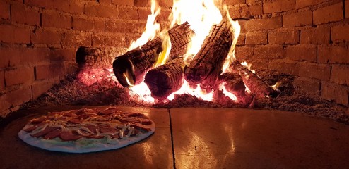Pizza assando
