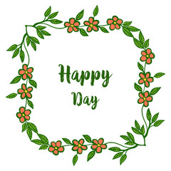 Vector illustration beautiful series of flower frames for card happy day wedding
