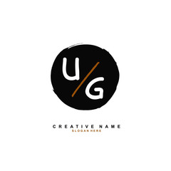 U G UG Initial logo template vector