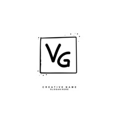 V G VG Initial logo template vector