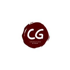 C G CG Initial logo template vector