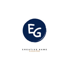 E G EG Initial logo template vector