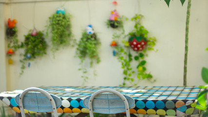 Sitting area in the garden