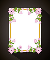 flowers plants with leaves decoration to event